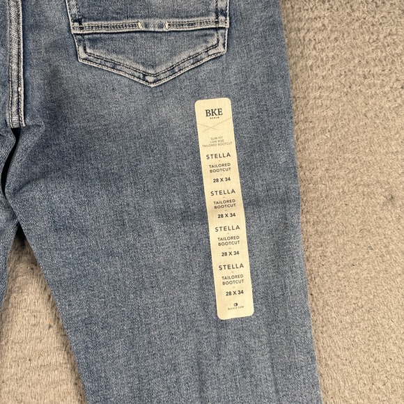 BKE Stella Jeans Womens 28L 28x34 Medium Wash Bootcut Slim Fit Low Rise Stretch - Picture 7 of 8